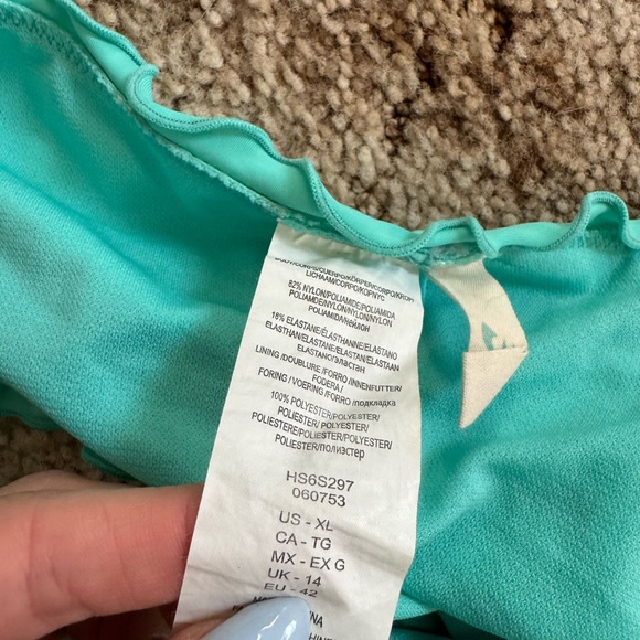 Turquoise Ruffle Bikini Bottom - Picture 3 of 3